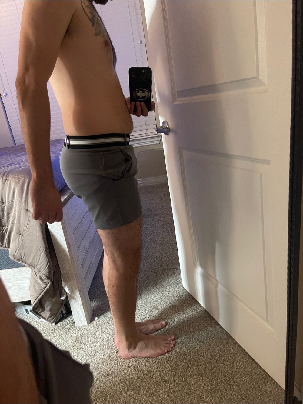 Timoteo Gray Swim Trunks with Striped Waistband - Picture 5 of 5